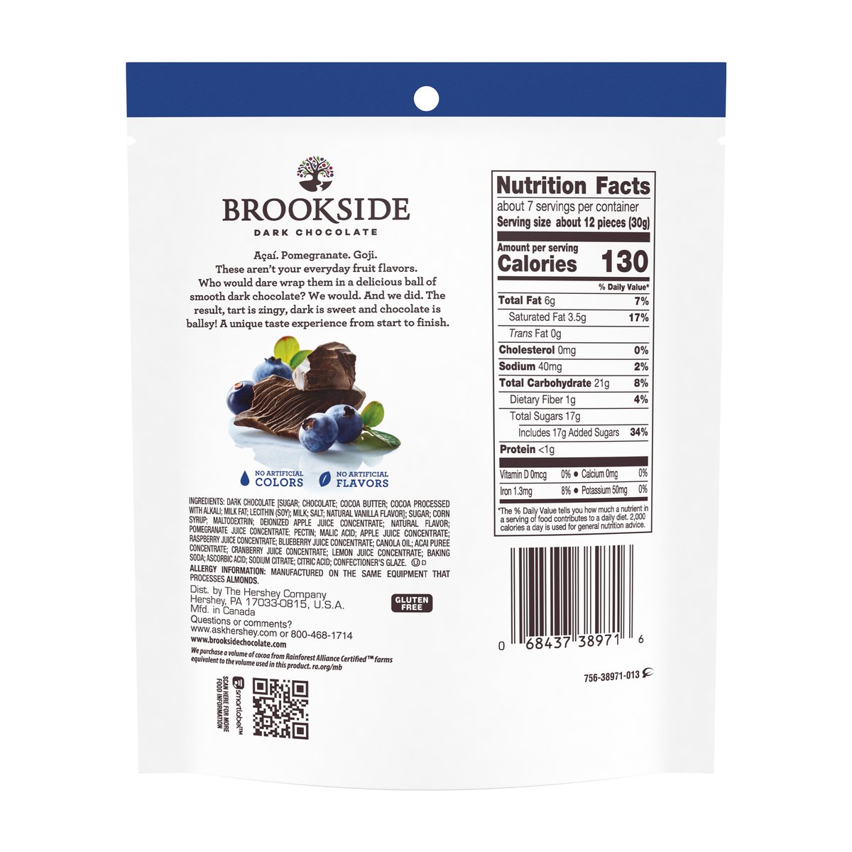 Brookside Acai And Blueberry Flavors Dark Chocolate 198 g