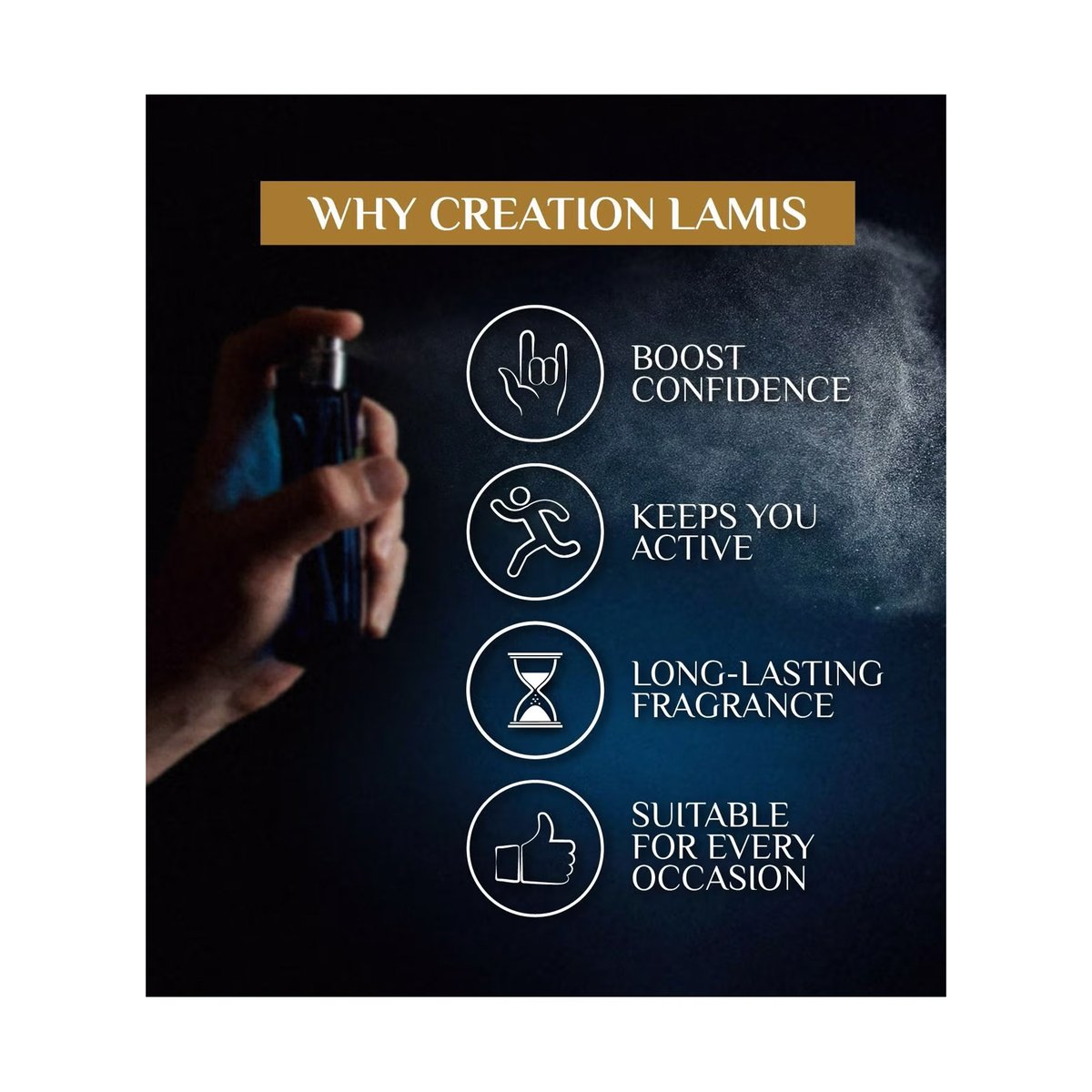 Creation Lamis Pure Black EDT 100 ml + Deo 200 ml