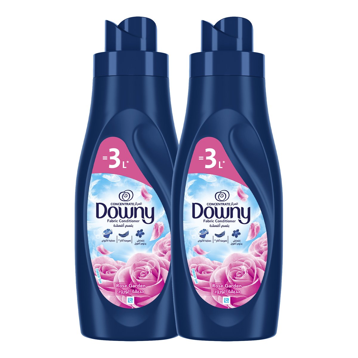 Downy Rose Garden Concentrate Fabric Conditioner Value Pack 2 x 1 Litre