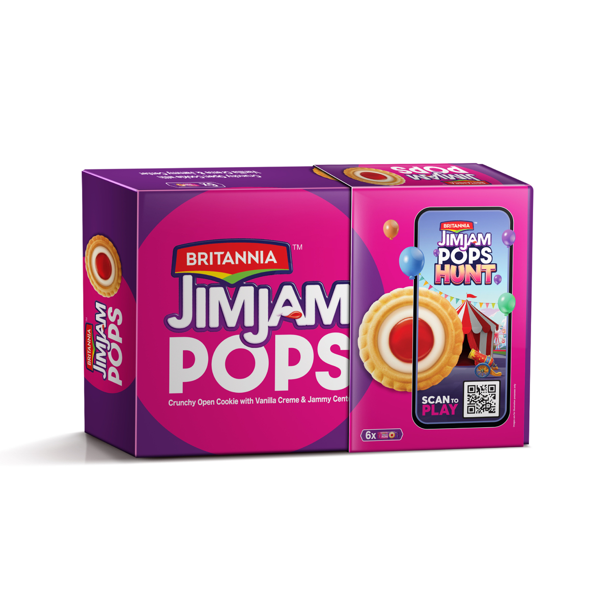 Britannia Jim Jam Pops Vanilla Value Pack 6 x 70 g