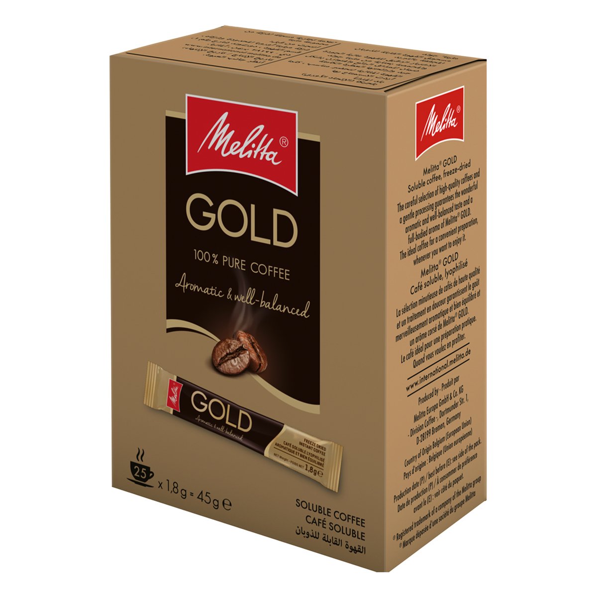 Melitta Gold Coffee Stick 25 x 1.8 g