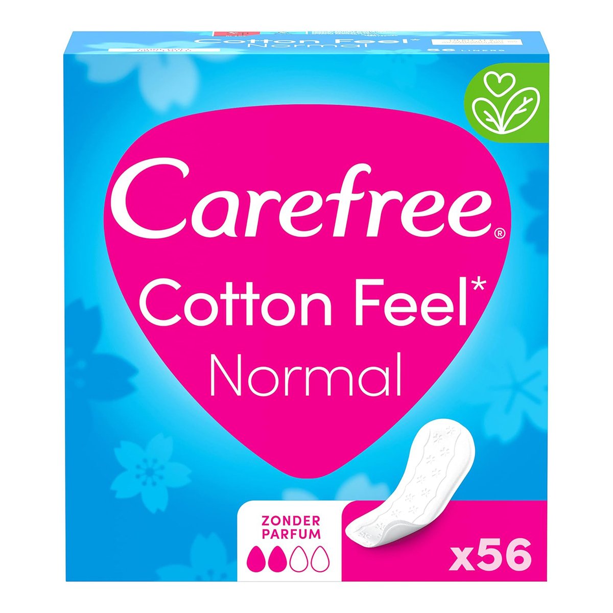 Carefree Panty Liners Cotton Unscented 56 pcs