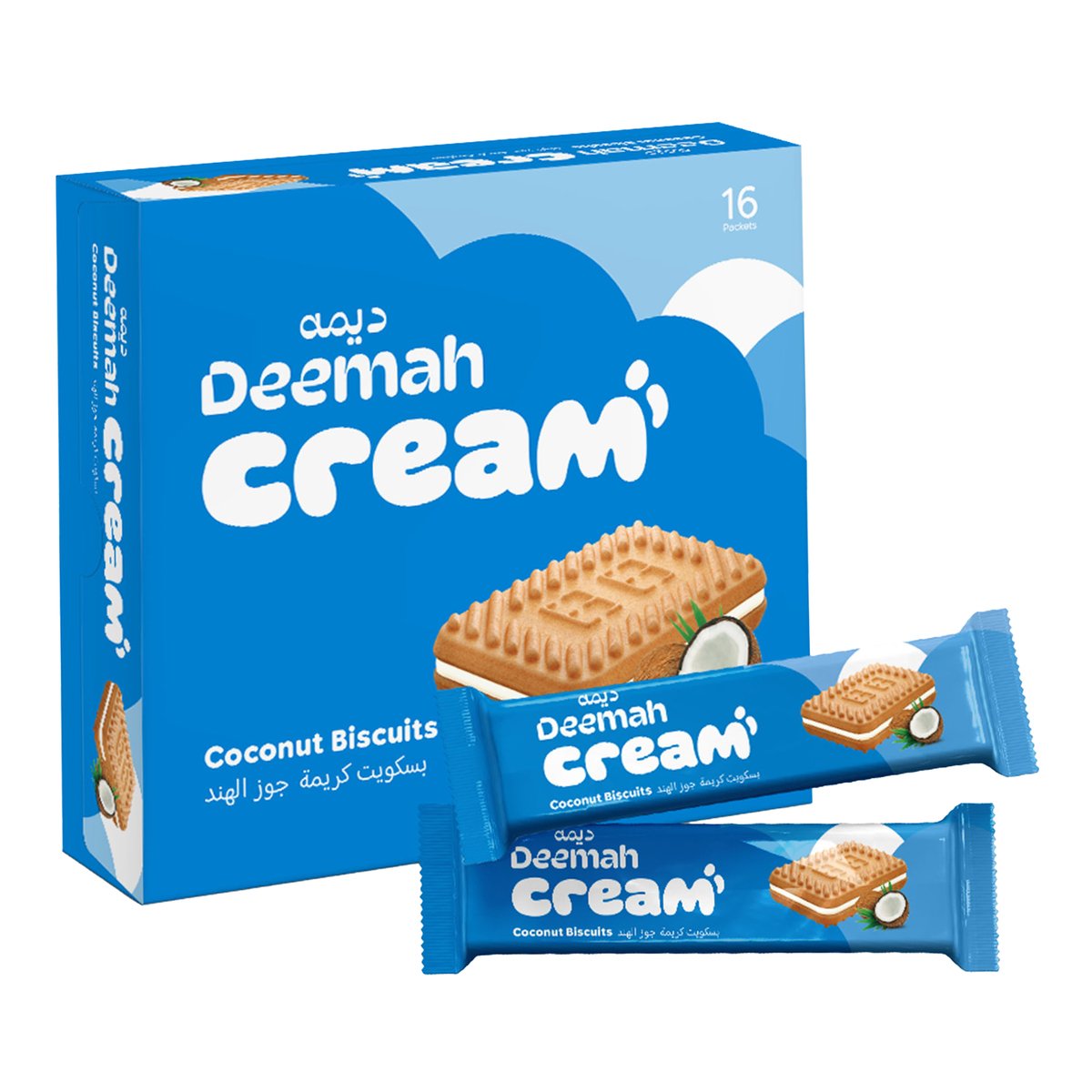 Deemah Coconut Cream Biscuits 16 x 27 g