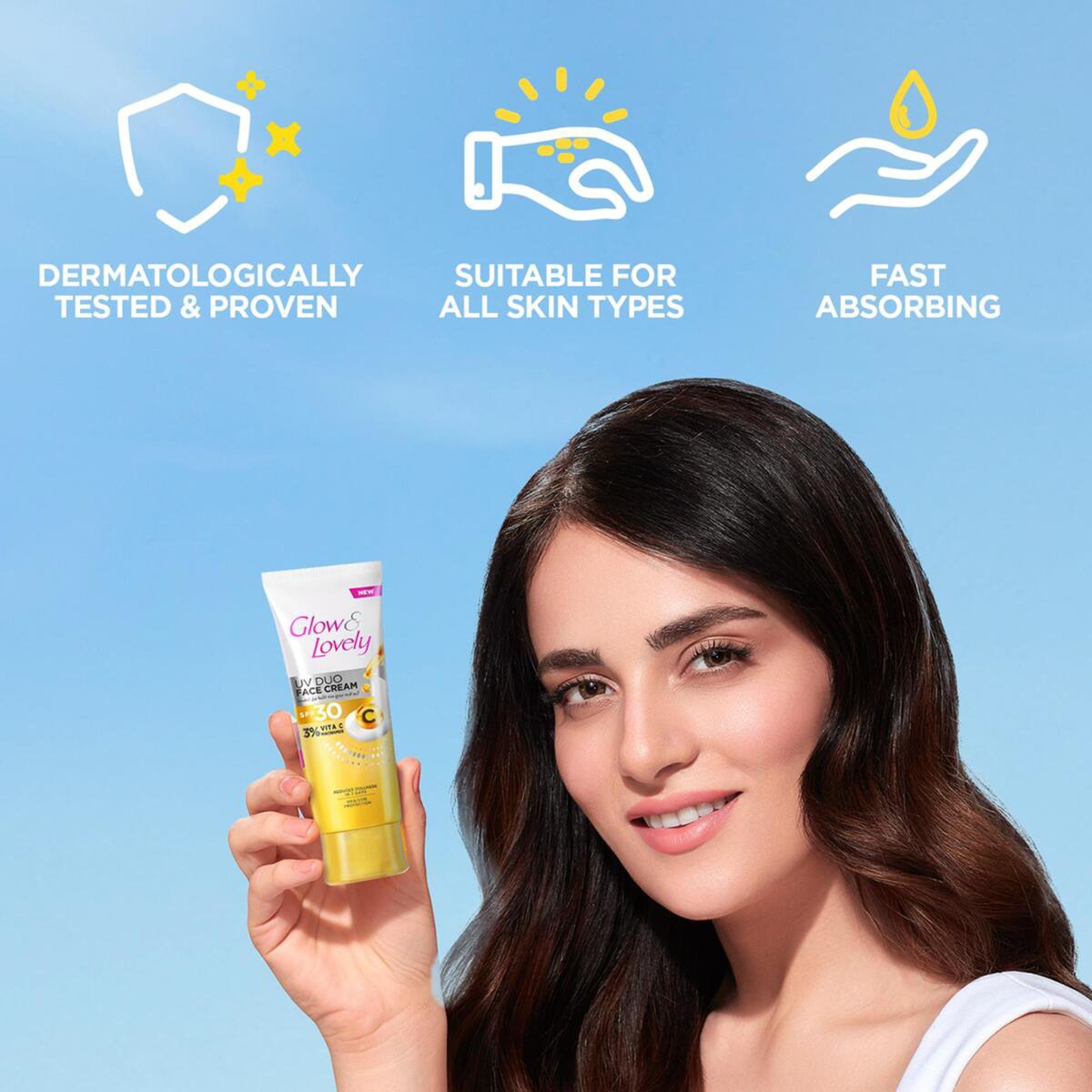 Glow & Lovely UV Duo Face Cream SPF30 Vitamin C 100 g + Face Wash
