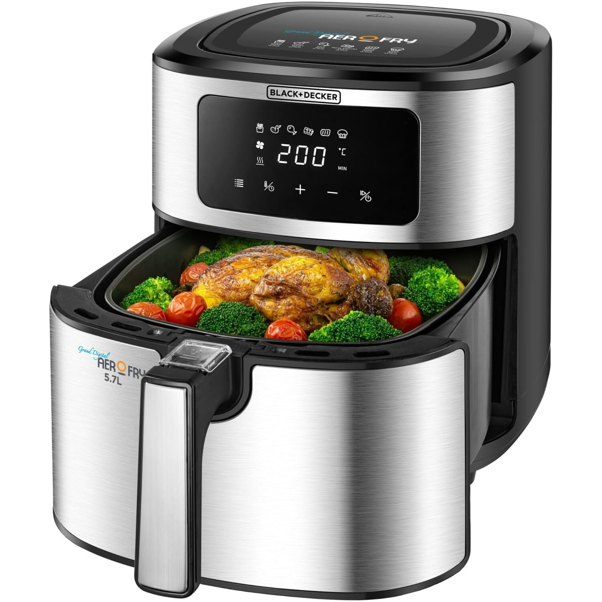 Black+Decker Digital Air Fryer, 5.7L, 1500W, AF7257-B5