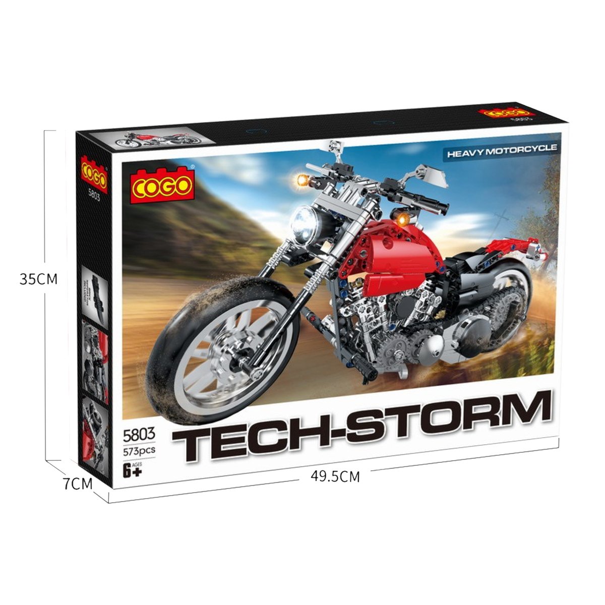 Skid Fusion Heavy Motorcycle Tech- Storm Brick 573Pcs 5803