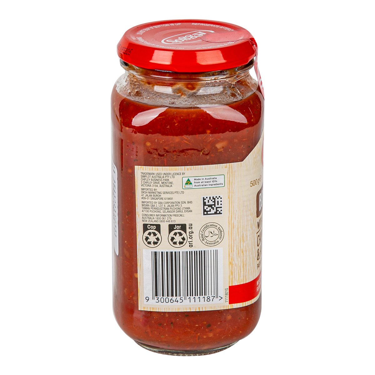 Leggo's Pasta Sauce Bolognese With Mushroom Chunky Tomato & Herb 500 g