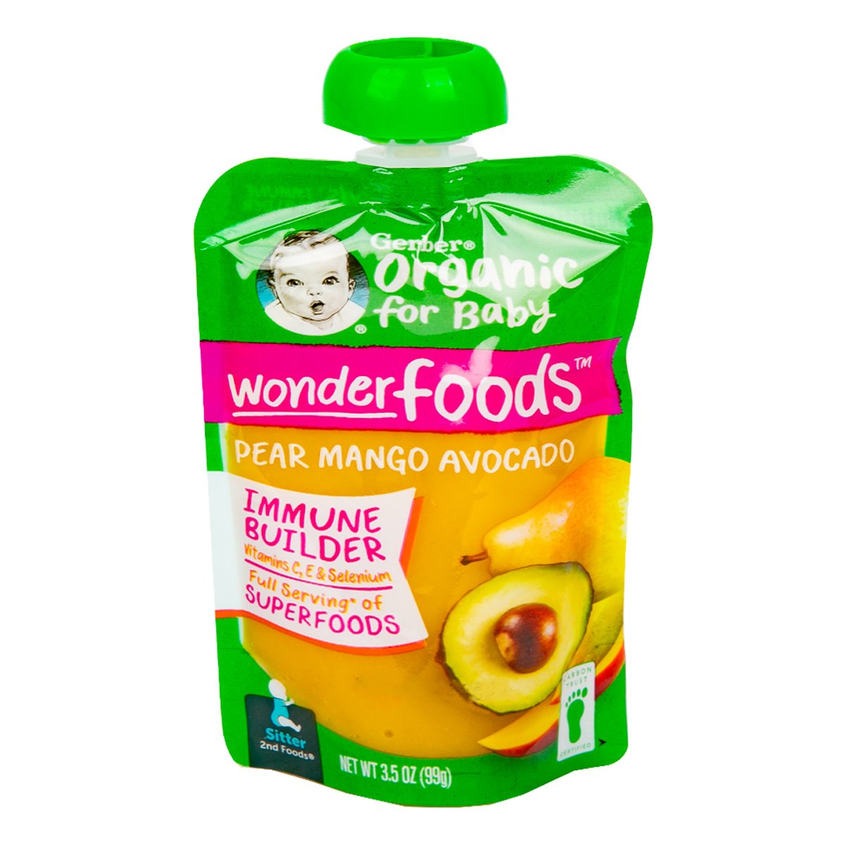 Gerber Organic Pear Mango Avocado Baby Food 99 g