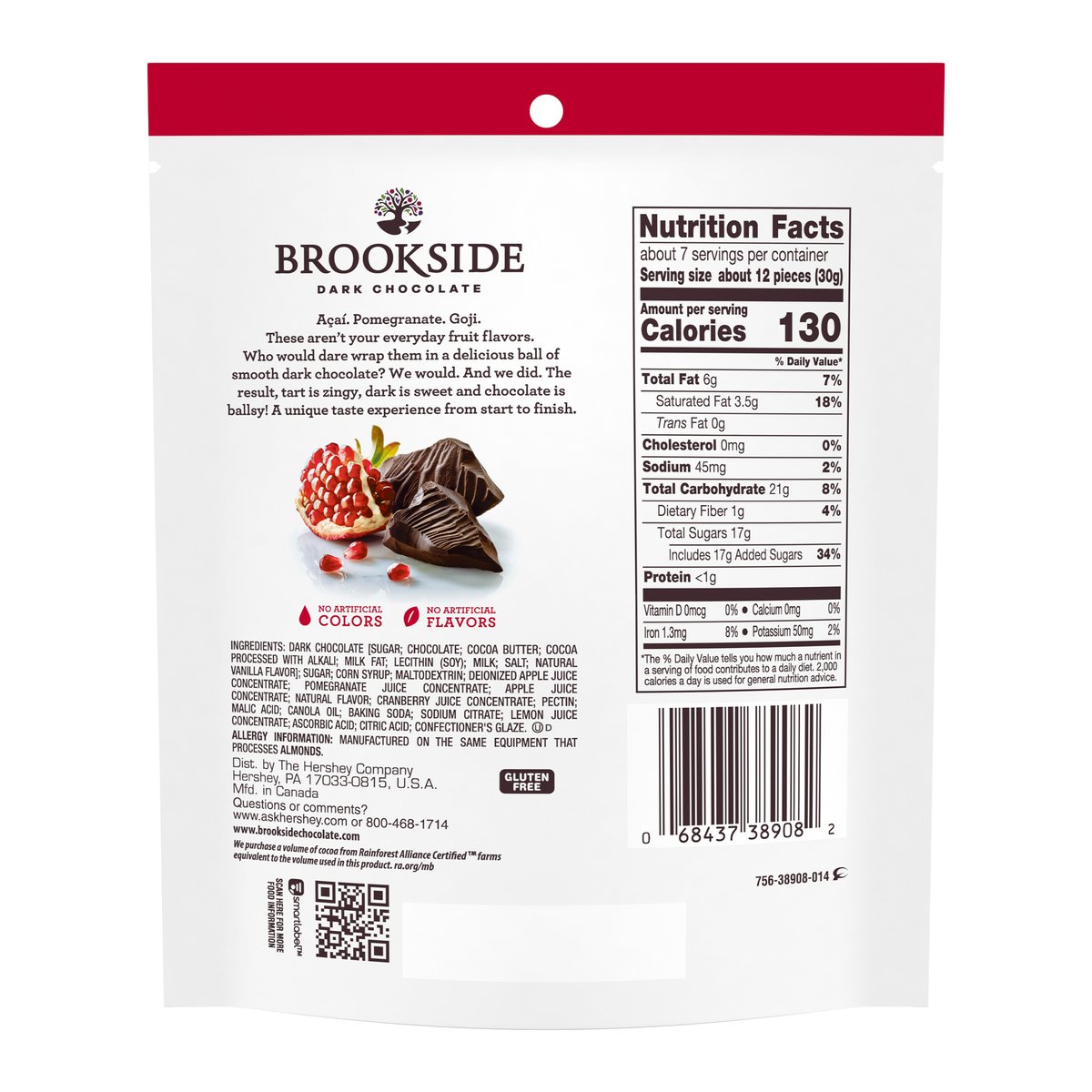 Brookside Dark Chocolate Pomegranate Flavor 198 g