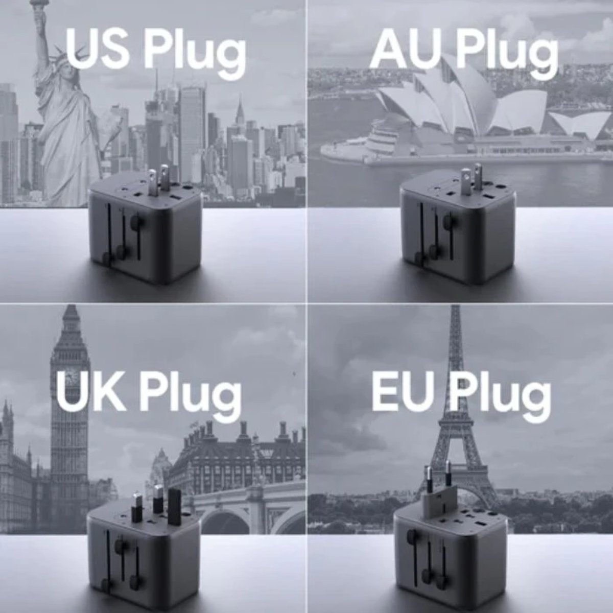 Aukey Travel Adapter, 65W, PATA08