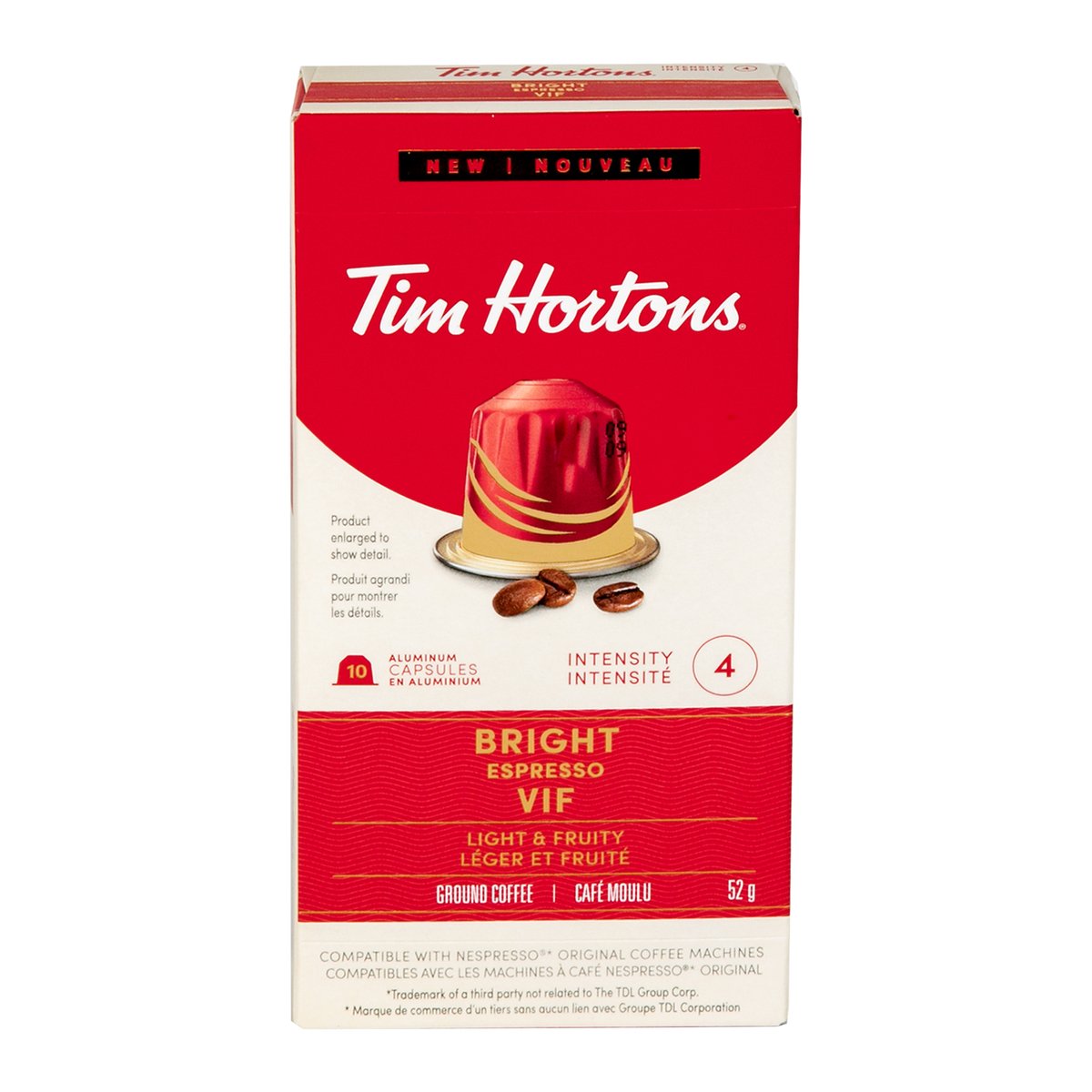 Tim Hortons Bright Espresso Coffee Capsules 52 g