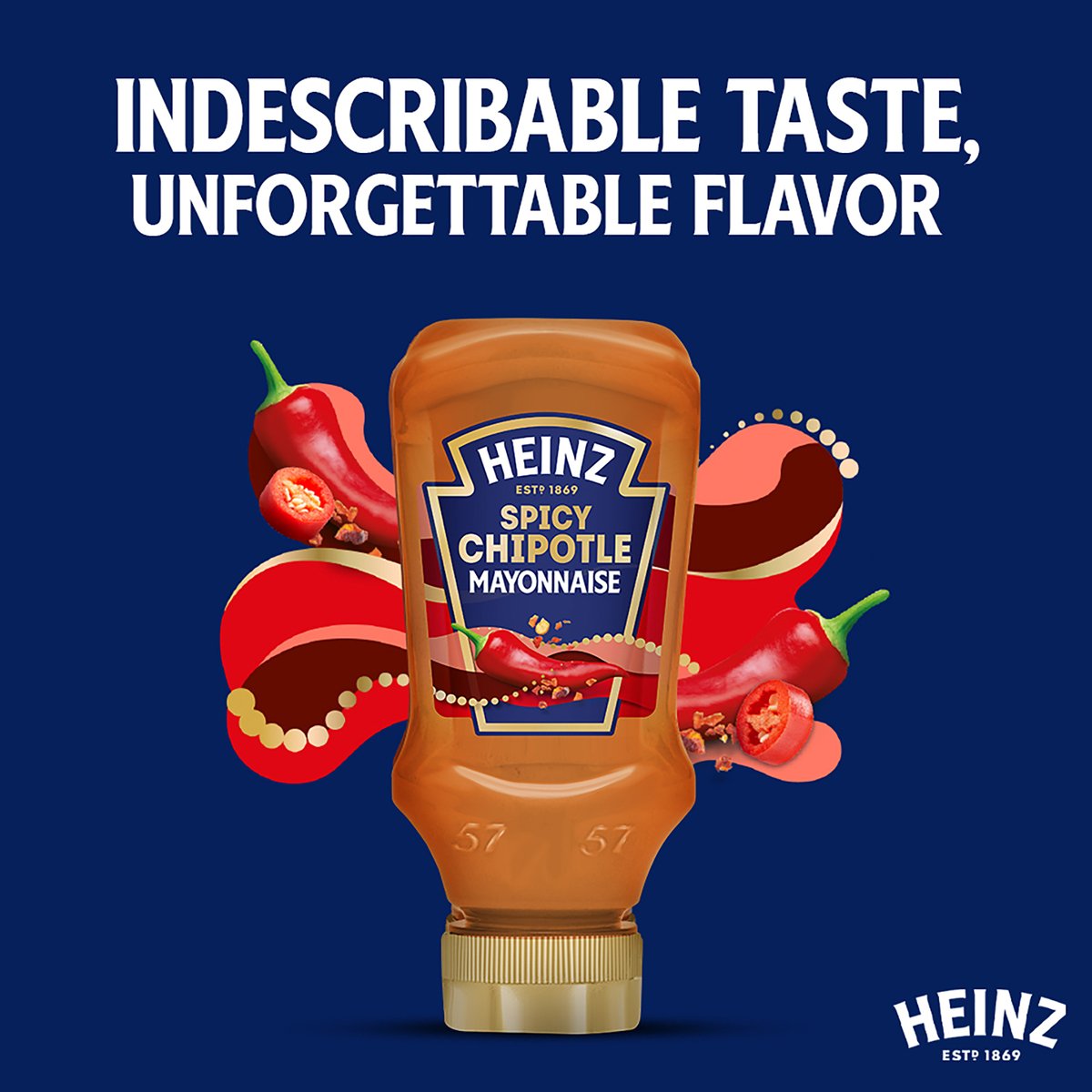 Heinz Spicy Chipotle Mayonnaise Top-Down Squeeze Bottle 225 ml