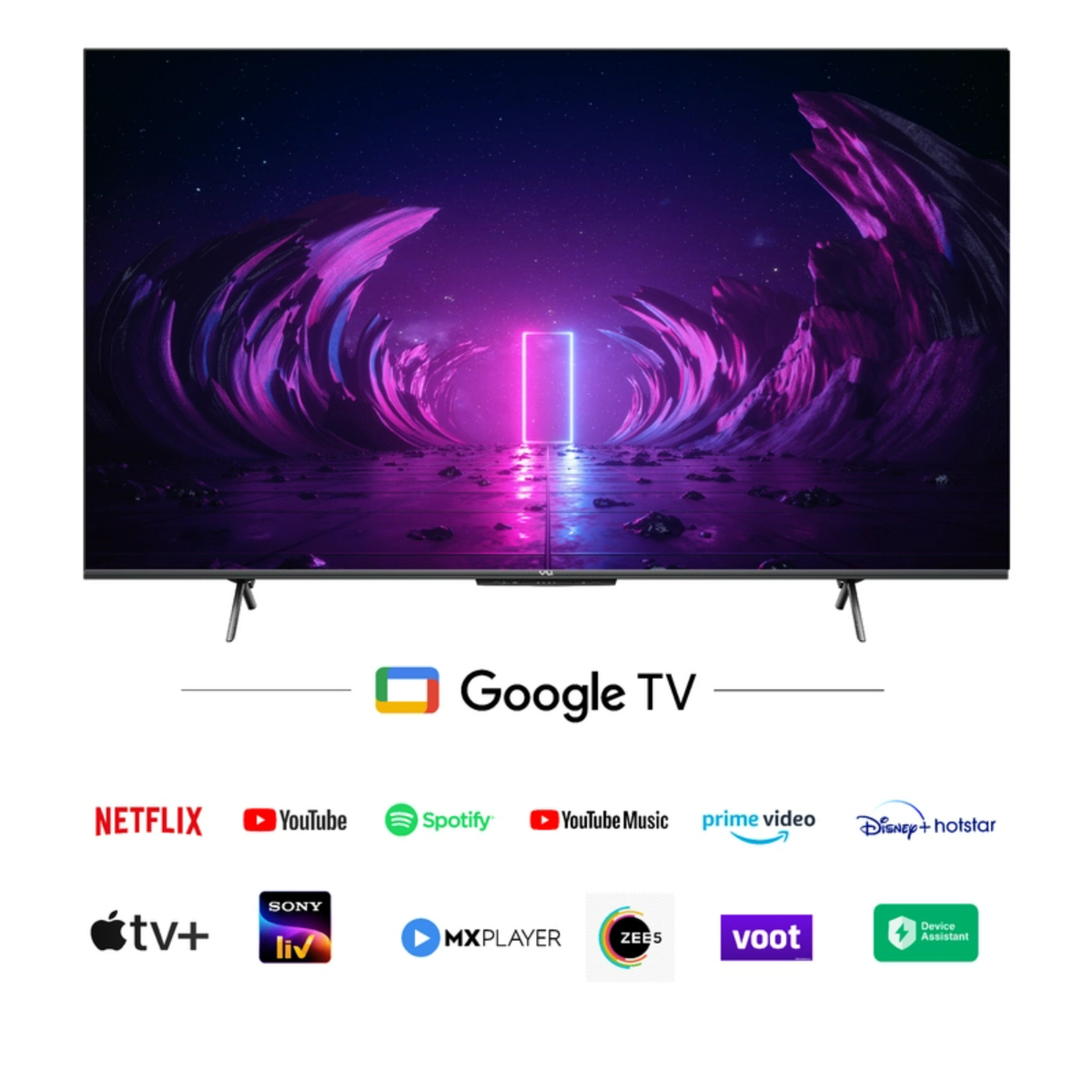 VU GloLED 55 inches 4K Google Smart LED TV, 55GloLED
