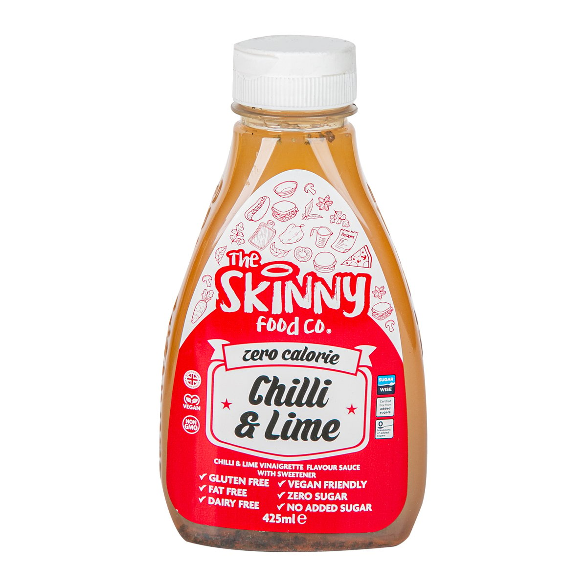 The Skinny Food Co. Chilli & Lime Vinaigrette Flavour Sauce Zero Calorie 425 ml