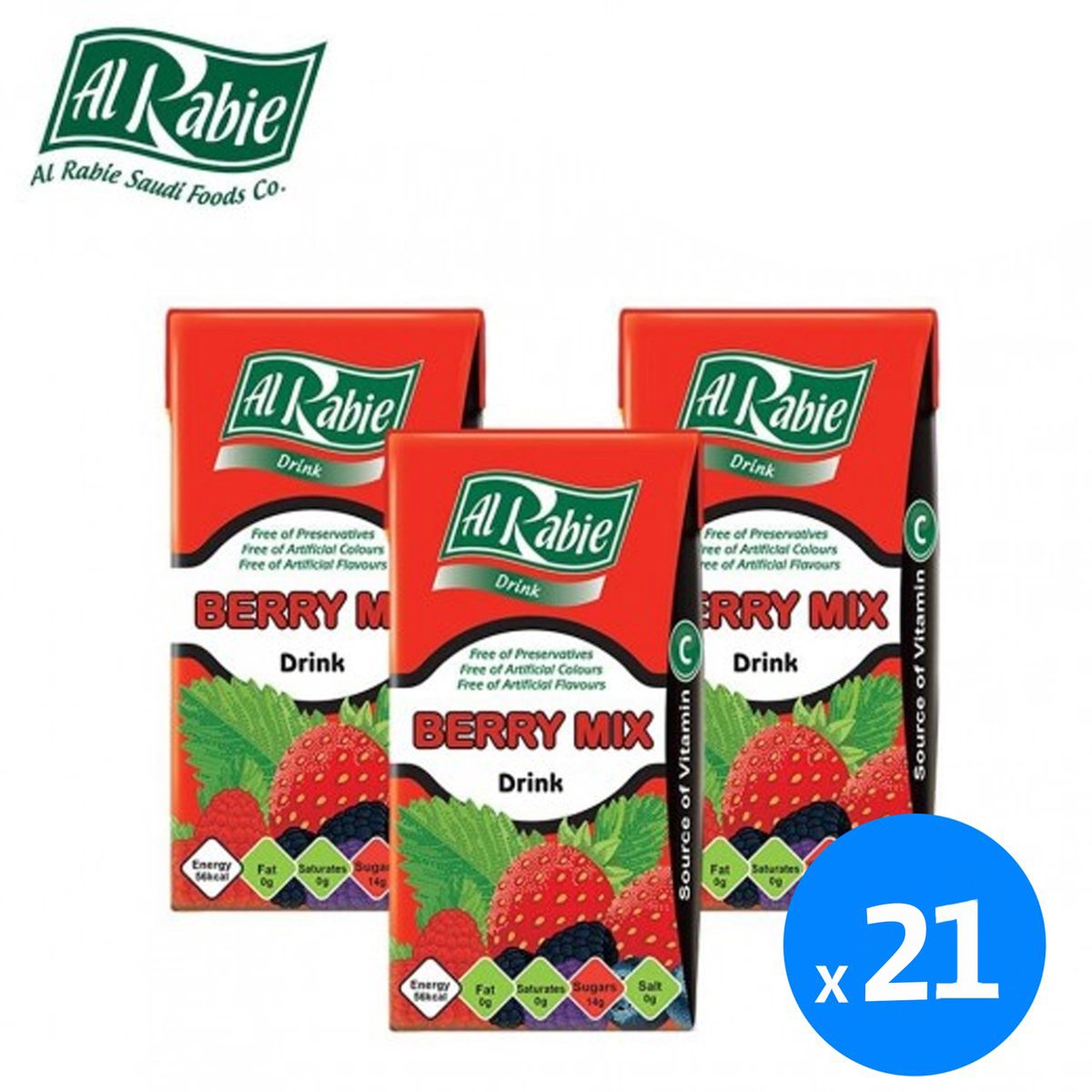 Al Rabie Berry Mix Drink 21 x 125ml