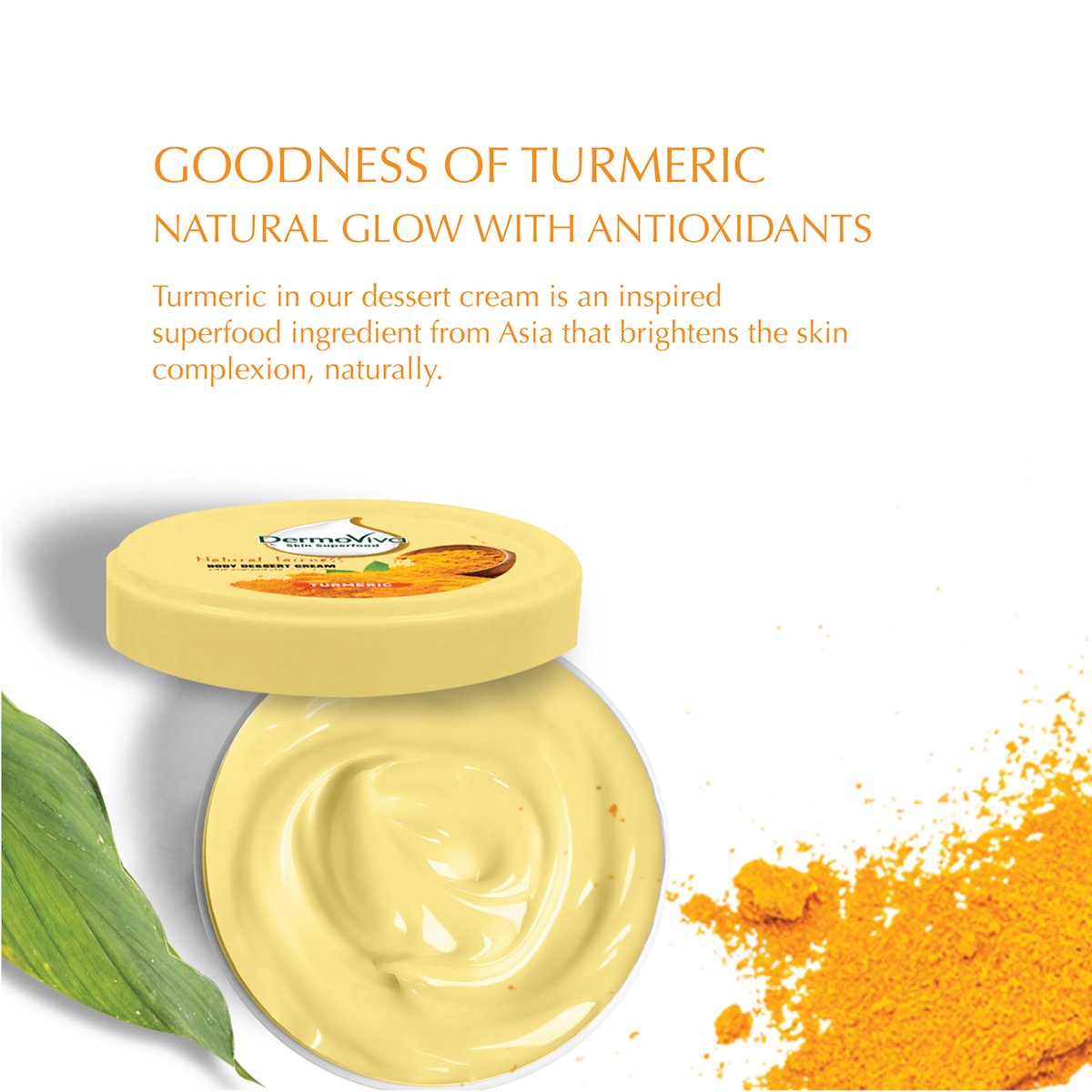 DermoViva Natural Fairness Body Dessert Cream Enriched With Turmeric 140 ml