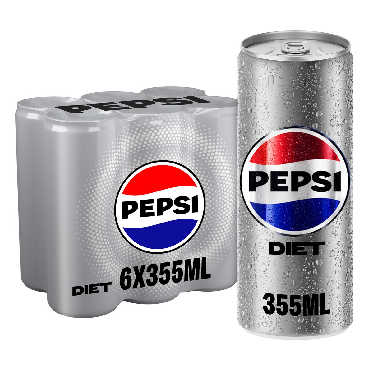 Pepsi Diet Carbonated Soft Drink Can 18 x 355 ml