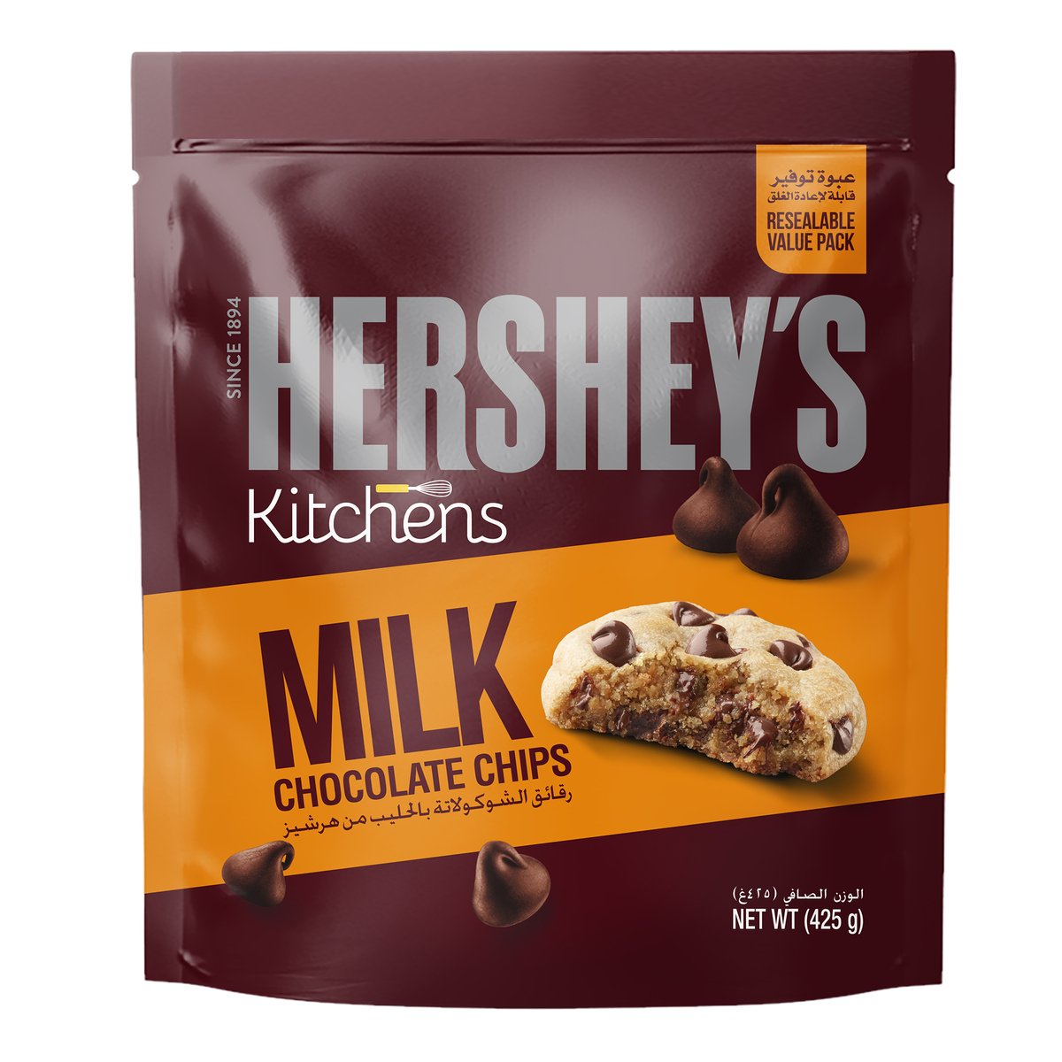 Hershey's Kitchens Milk Chocolate Chips 425 g + 200 g