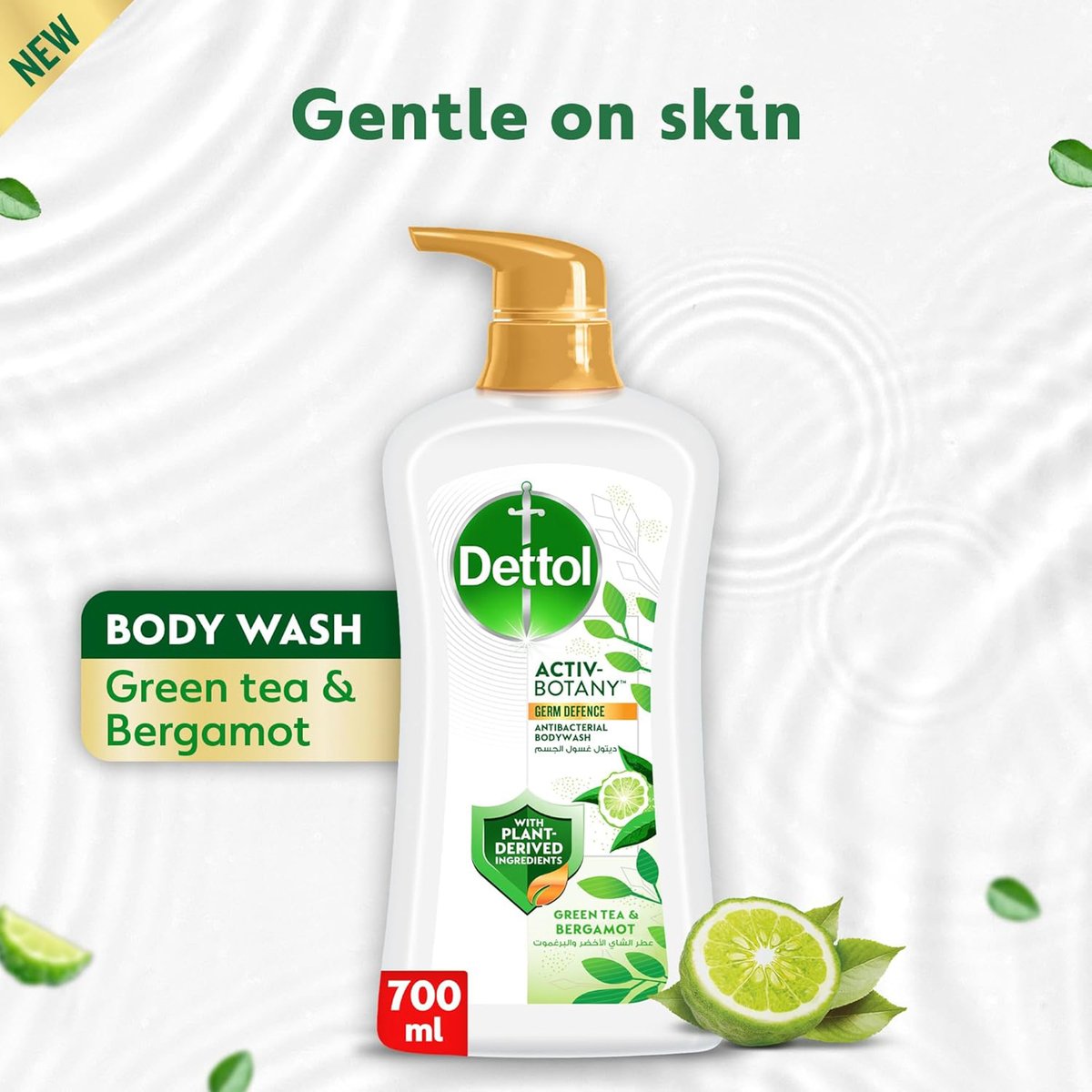 Dettol Activ-Botany Green Tea & Bergamot Anti-Bacterial Body Wash 700 ml