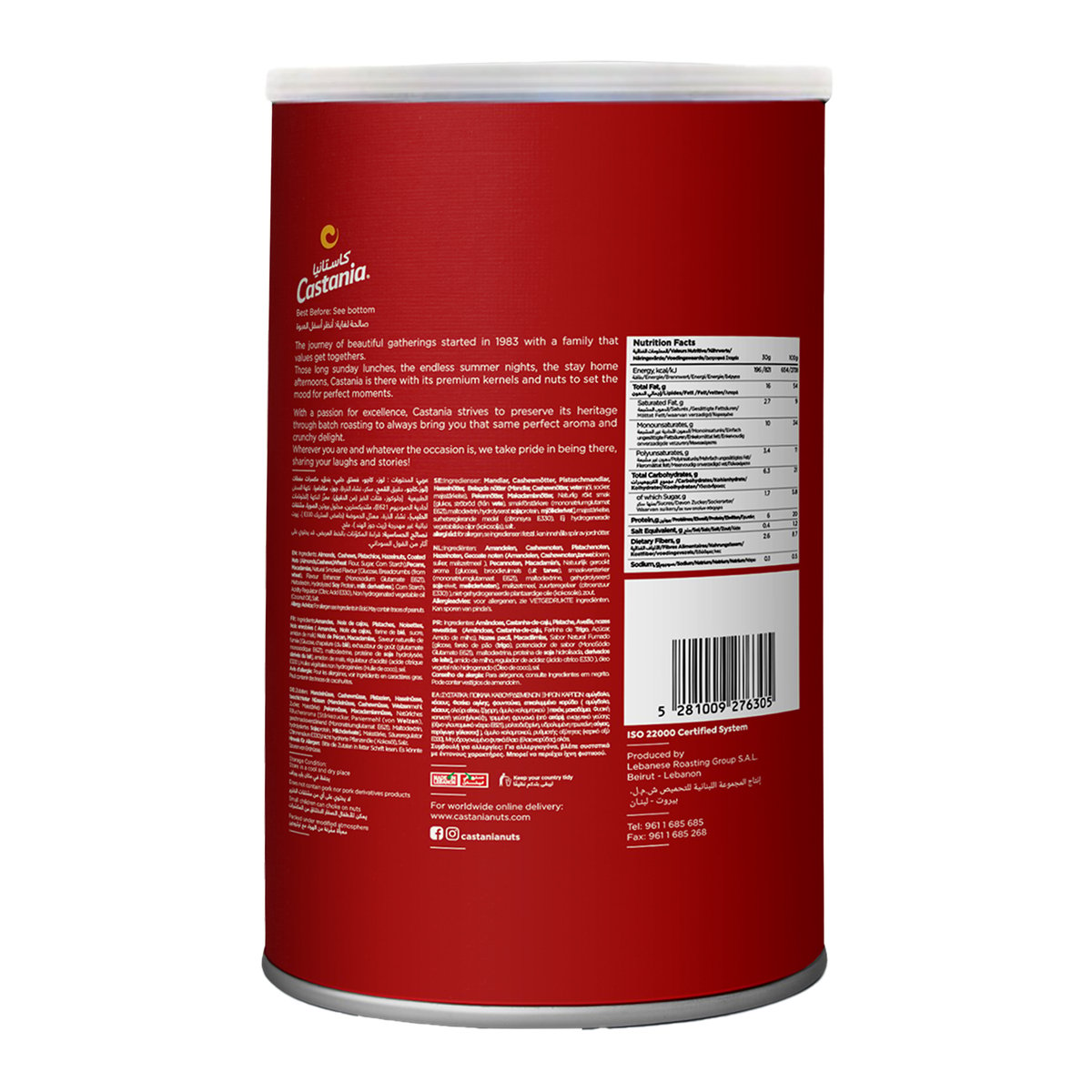 Castania Mixed Kernels Tin 450 g