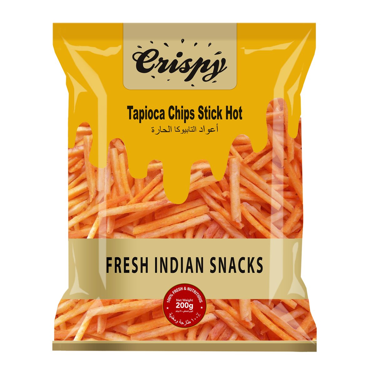 Crispy Hot Tapioca Chips Stick 200 g