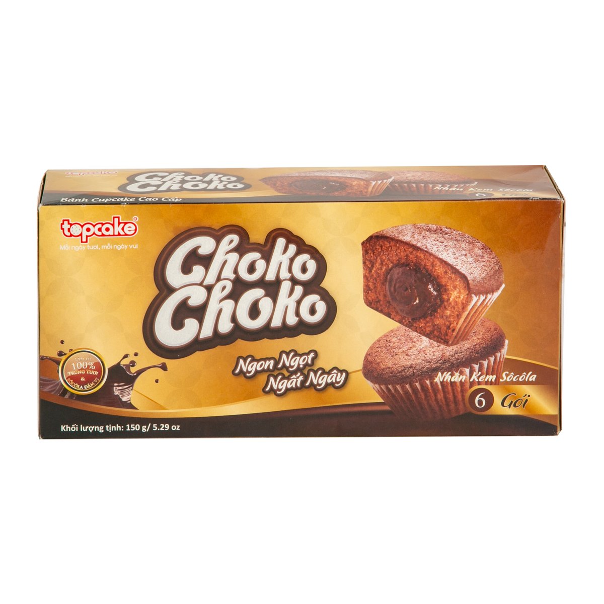 Top Cake Choko Choko Chocolate Filling Cup Cakes 150 g