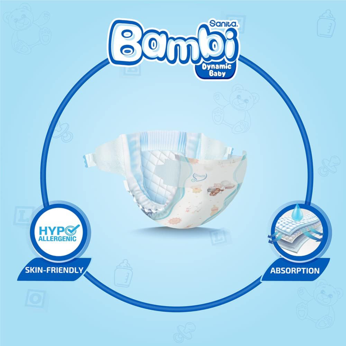 Sanita Bambi Baby Diaper Mega Pack Size 6 XX-Large 16+ kg 52 pcs