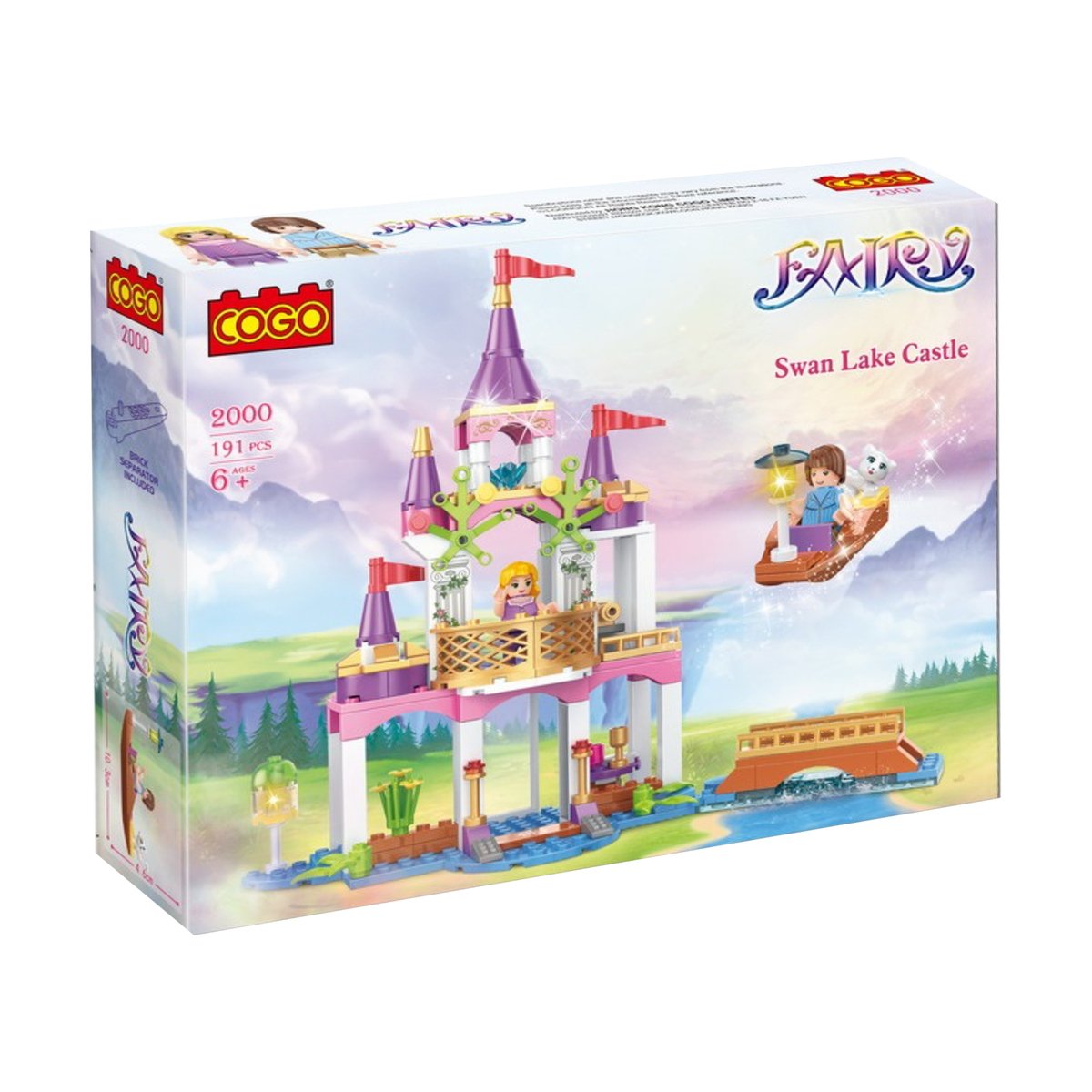 Skid Fusion Fairy Swan Lake Castle Brick 191Pcs 2000