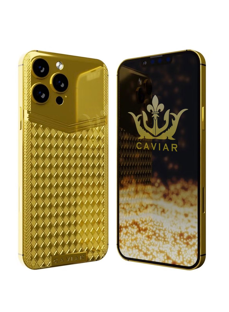 Caviar Luxury 24k Gold Customized Iphone 14 Pro 512 Gb Limited Edition Rhombus