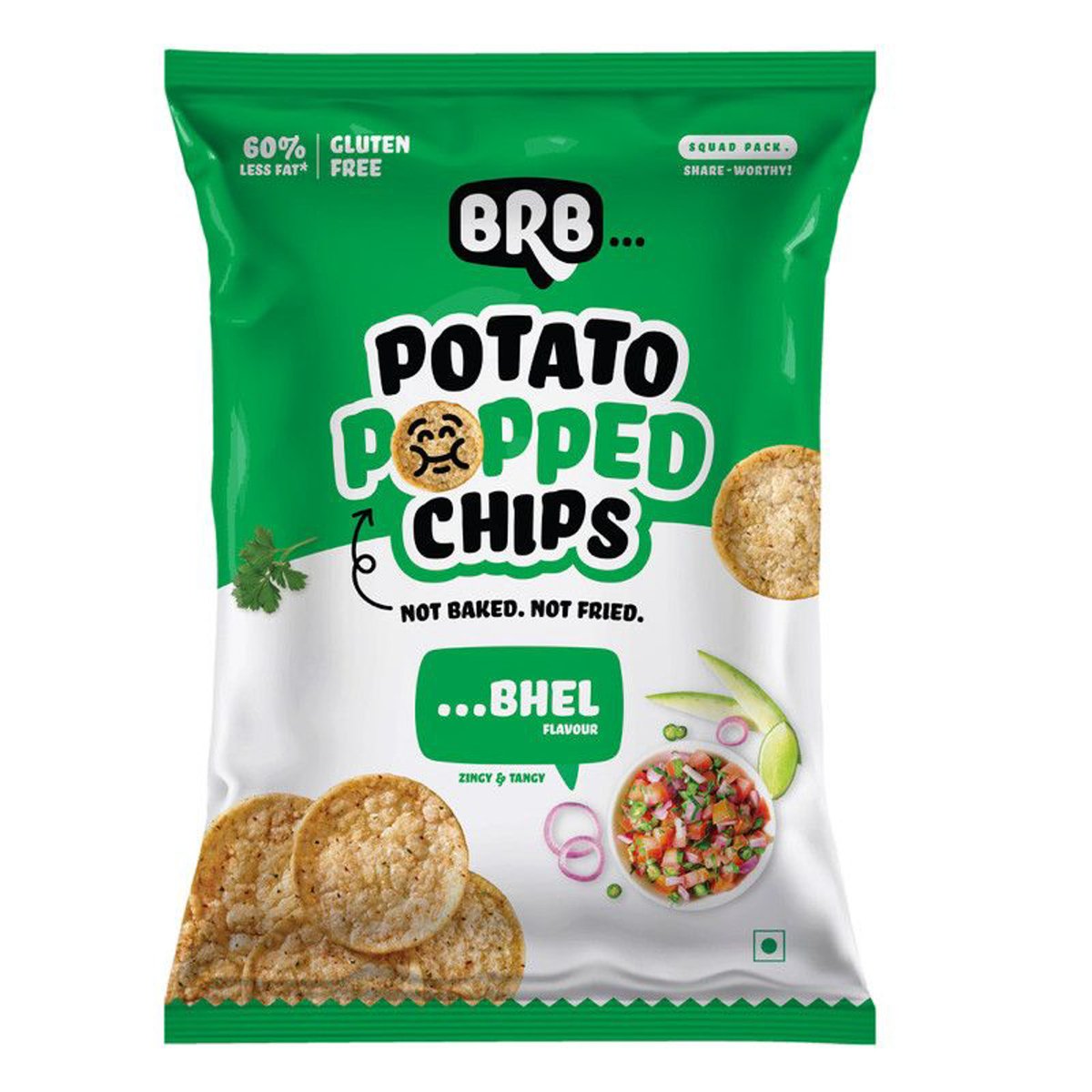 BRB Bhel Popped Potato Chips 48 g