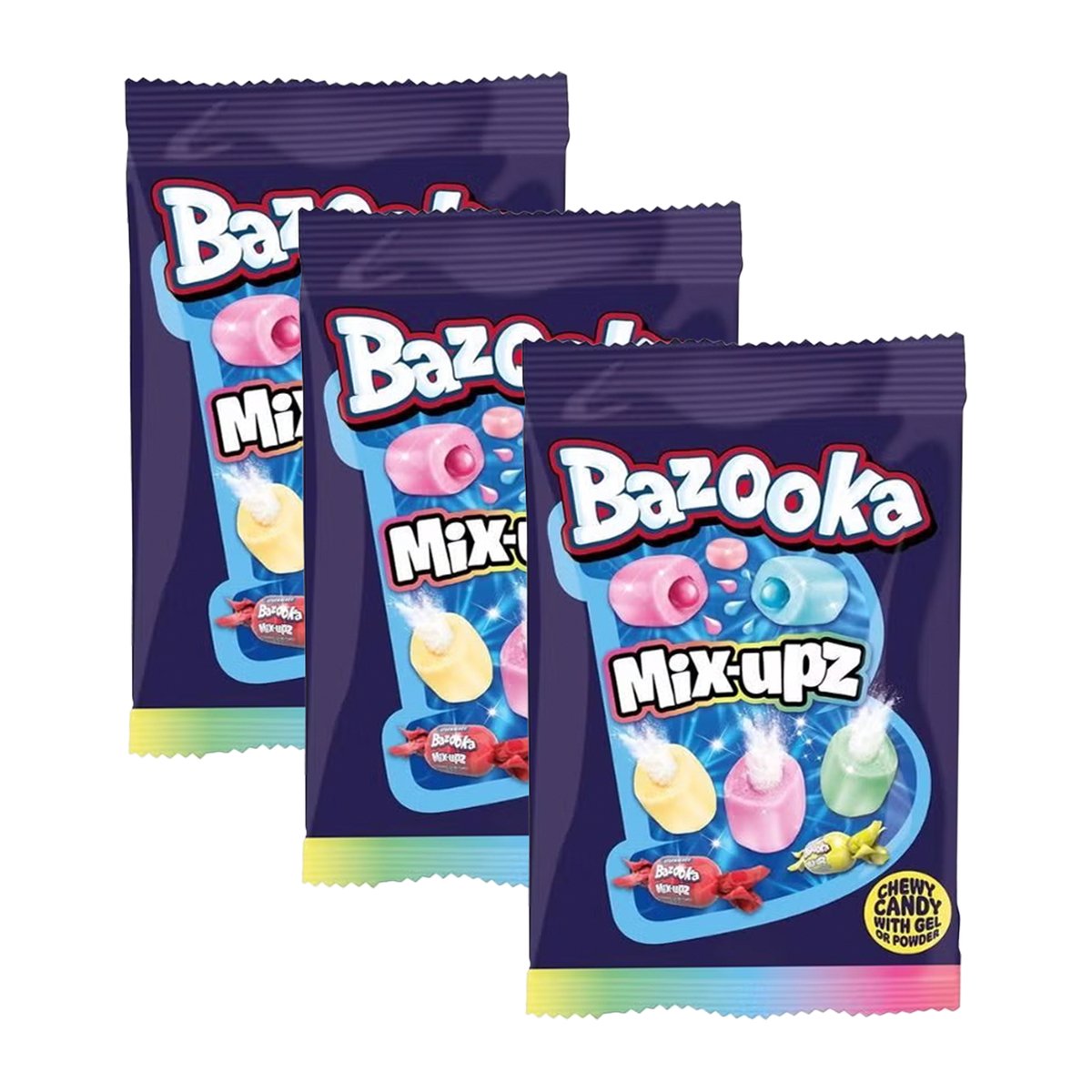 Bazooka Mix-Upz Chewy Candy Value Pack 3 x 120 g