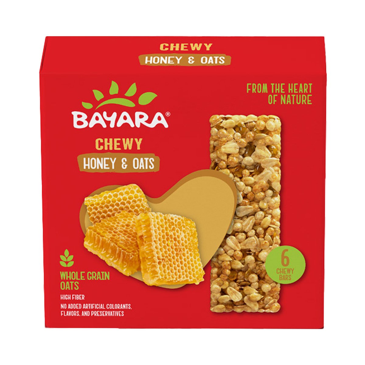 Bayara Honey & Oats Chewy Bar 6 x 30 g