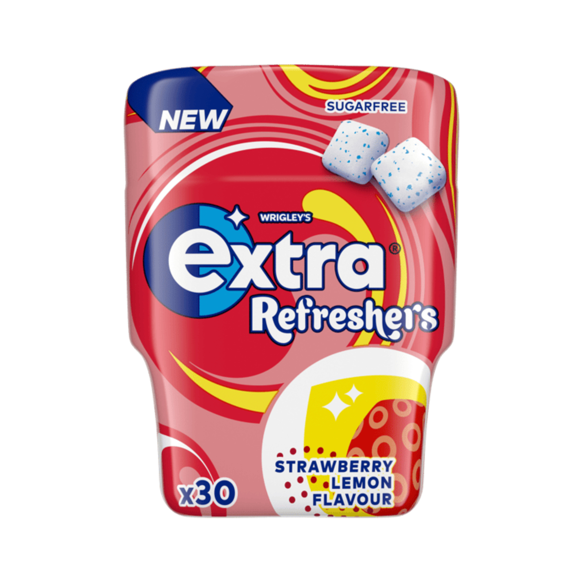 Wrigley's Extra Refreshers Strawberry, Lemon Flavour Sugar Free Gum 30 pcs 67 g