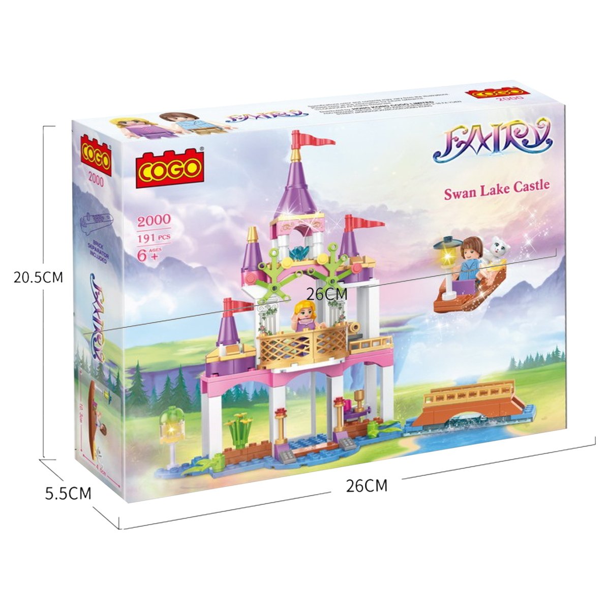 Skid Fusion Fairy Swan Lake Castle Brick 191Pcs 2000