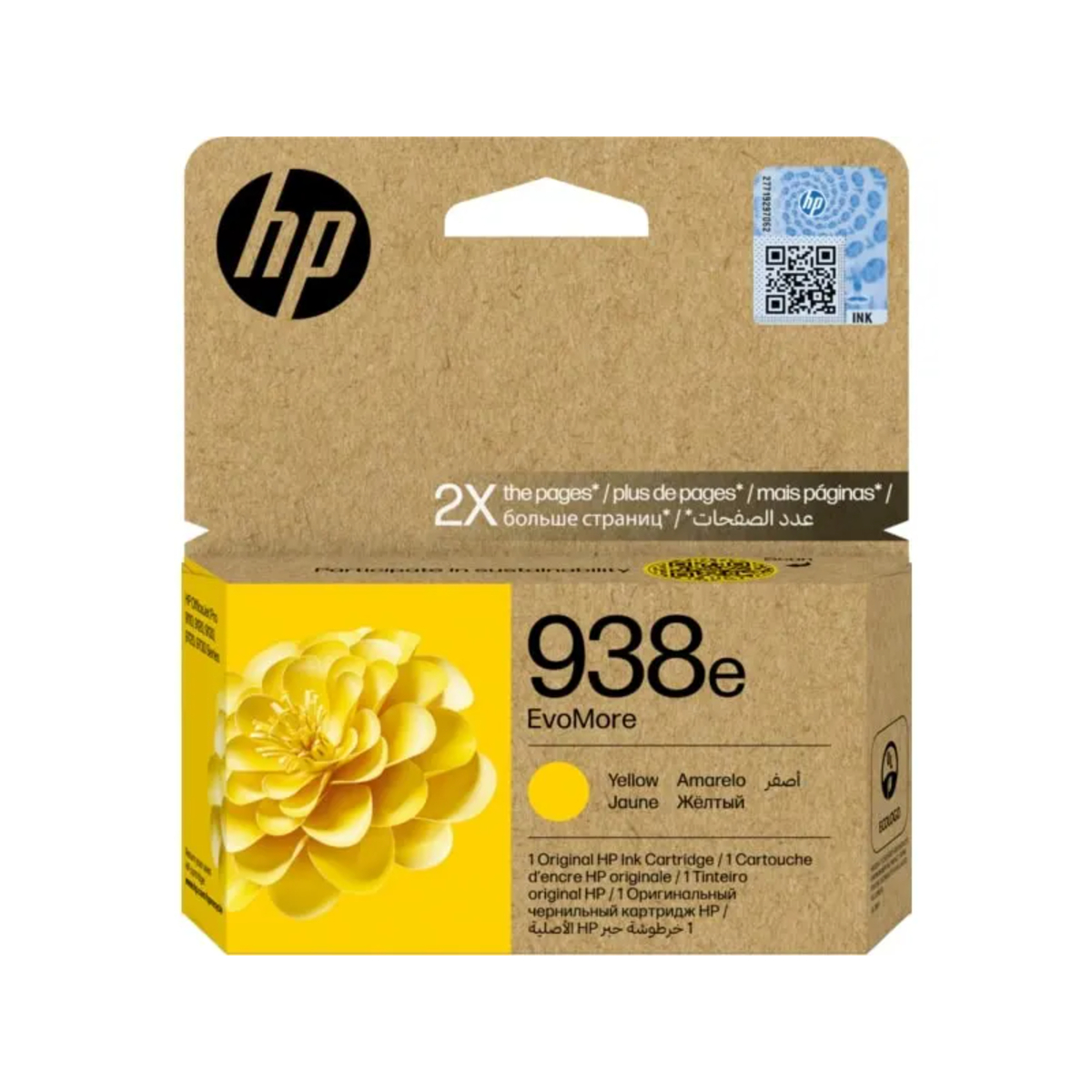 HP 938e EvoMore Yellow Original Ink Cartridge(4S6Y1PE)