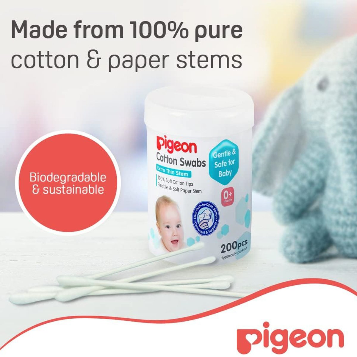 Pigeon Cotton Swabs Value Pack 2 x 200 pcs