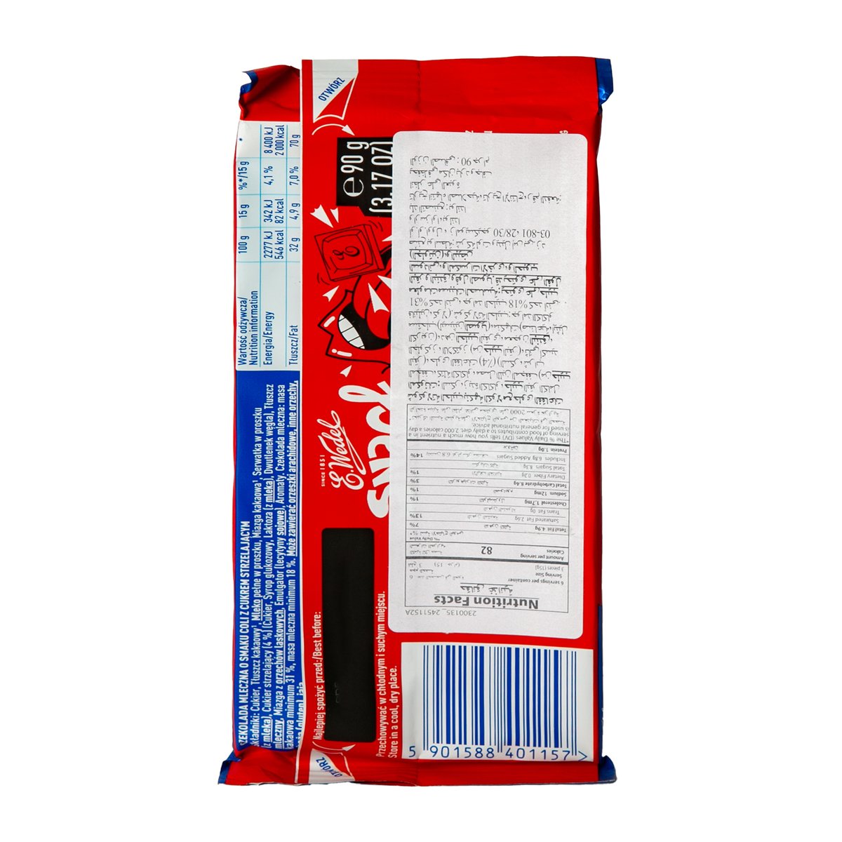 E. Wedel Fizzy Cola Milk Chocolate 90 g