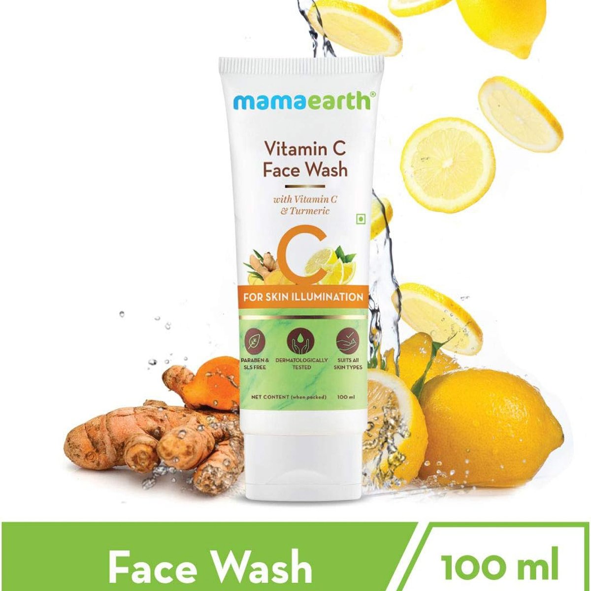 Mamaearth Vitamin C & Turmeric Face Wash 2 x 100 ml