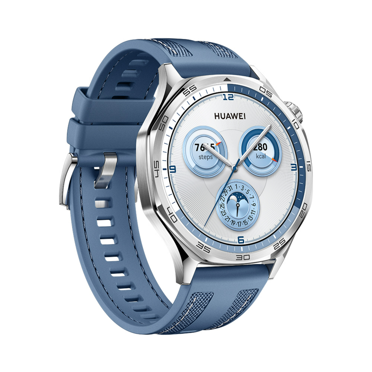 PRE-ORDER Huawei Watch GT 5 Smartwatch, Vili with Blue Woven Strap + Freebuds 5i Blue Bundle