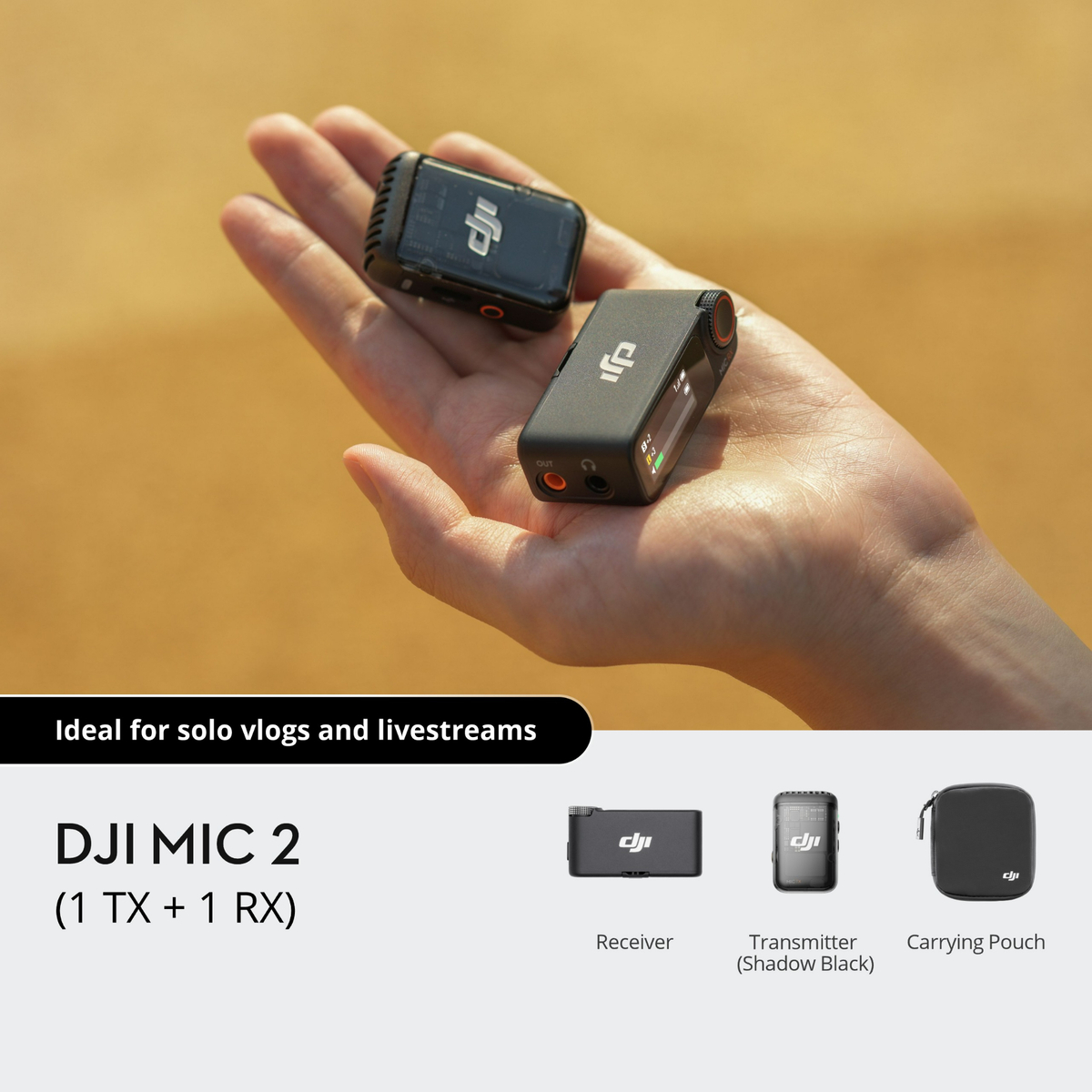 DJI Wireless Microphone Mic 2, 1 TX + 1RX