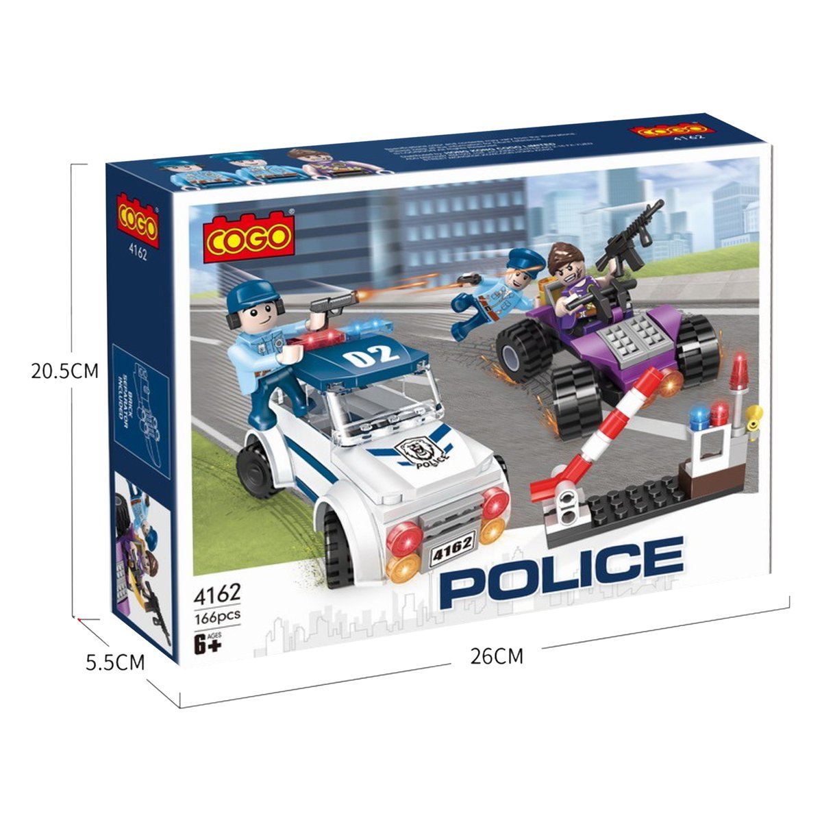 Skid Fusion Police Car Brick 166Pcs 4162