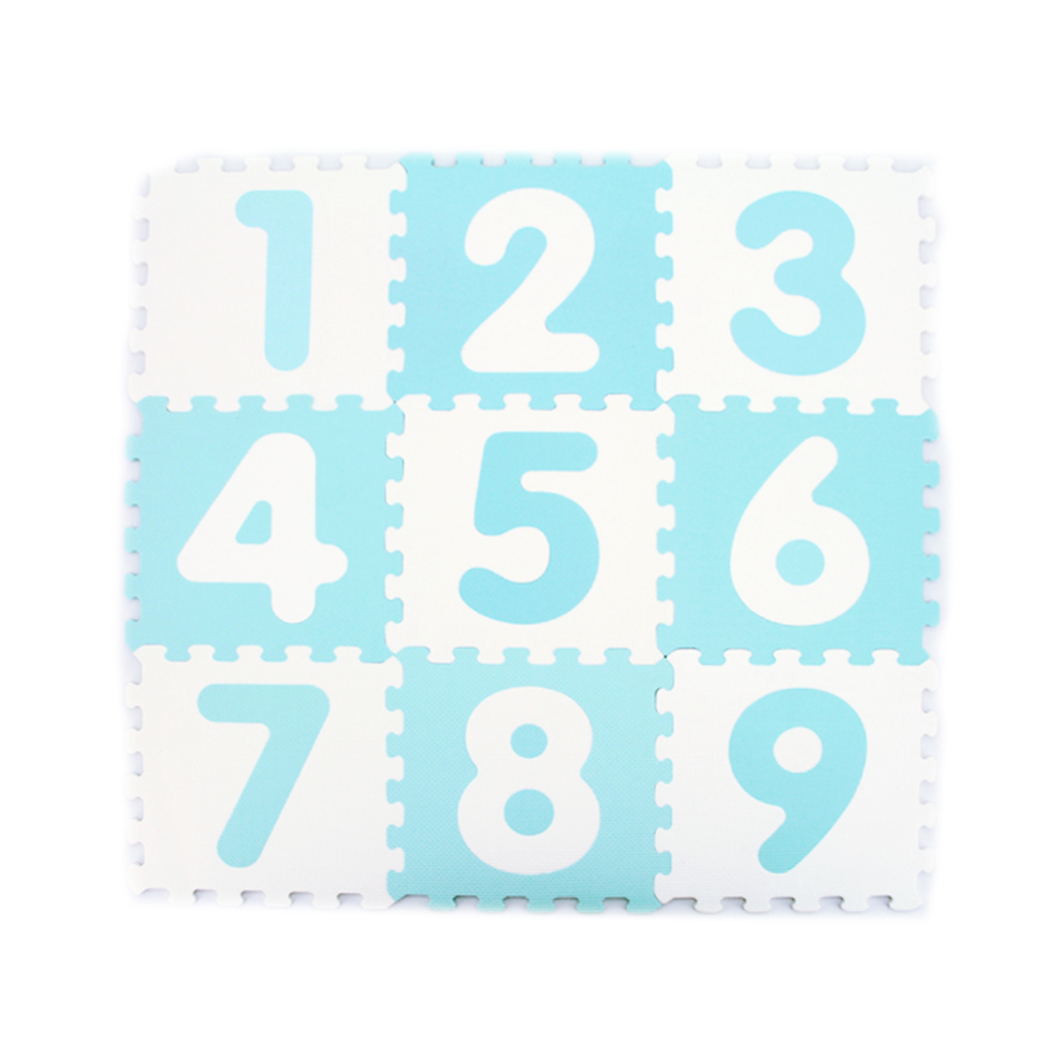 Sunta Puzzle Mat, Pack of 9, White/Blue, 1001/9B3(AB)WH/BE