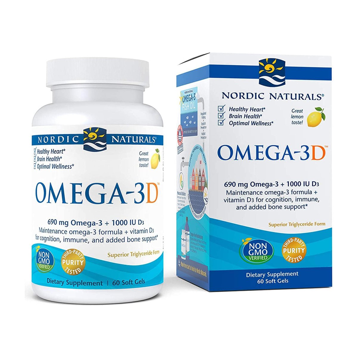 Nordic Naturals Omega-3D Soft Gels 60 pcs