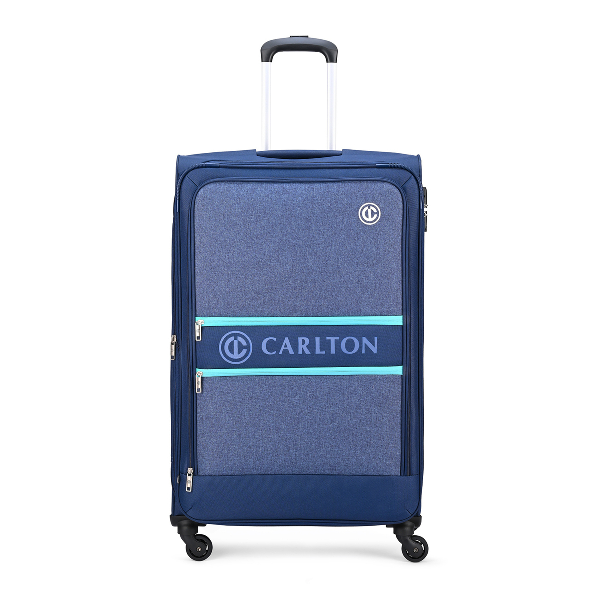 Carlton Apache 4 Wheel Soft Trolley, 55 cm, Blue