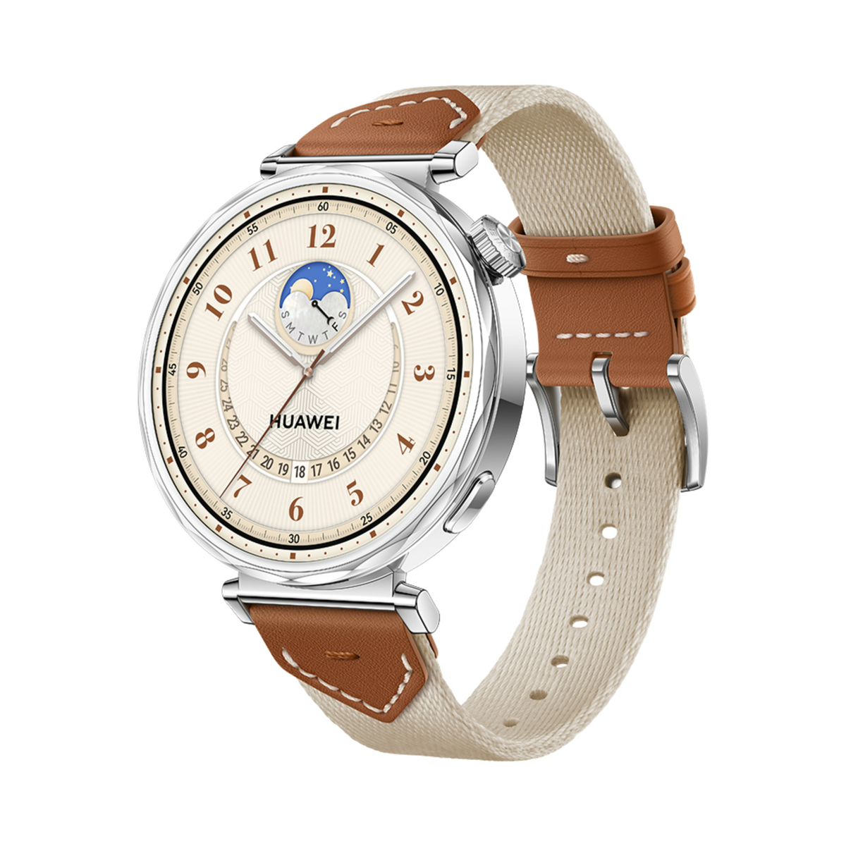 Huawei Watch GT 5 Smartwatch, Jana with 41mm Brown Woven Strap