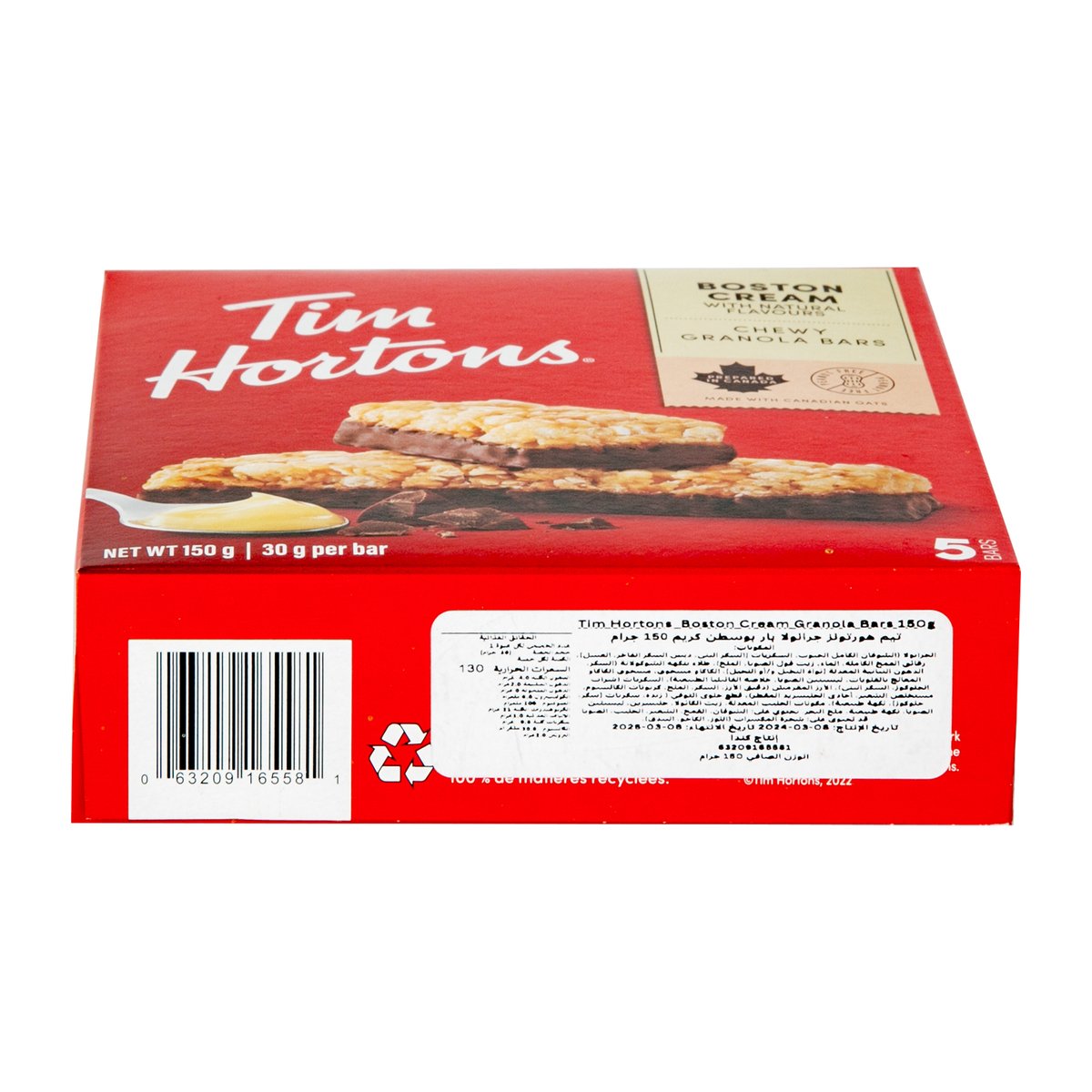 Tim Hortons Boston Cream Granola Bars 5 x 30 g