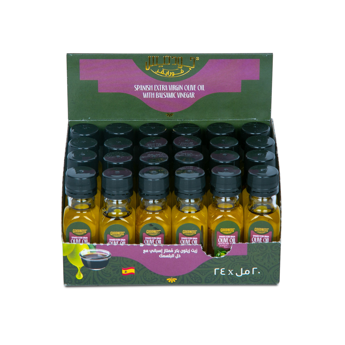 Goodness Forever Spanish Extra Virgin Olive Oil With Balsamic Vinegar 24 x 20 ml