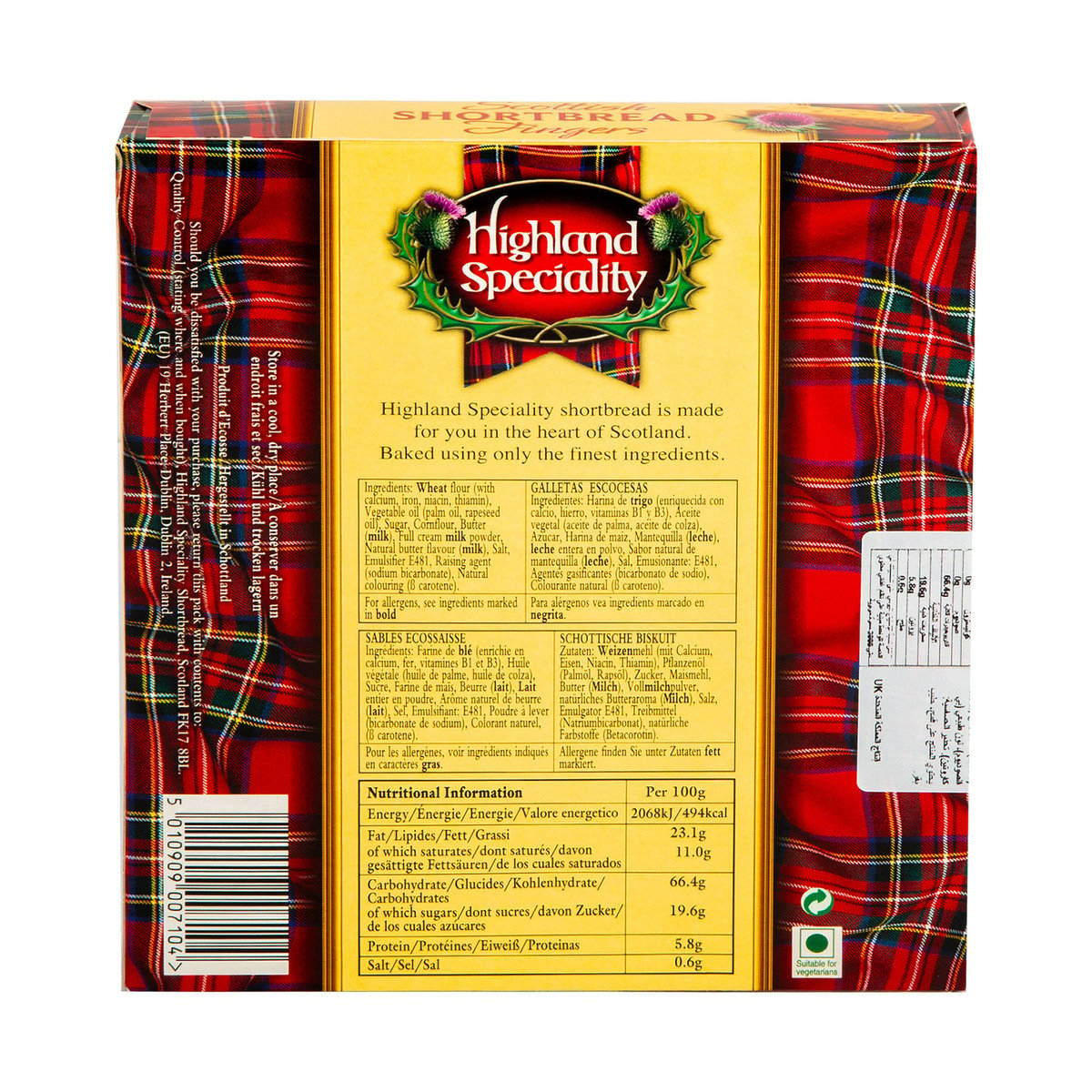 Highland Specialty Scottish Shortbread Fingers 320 g