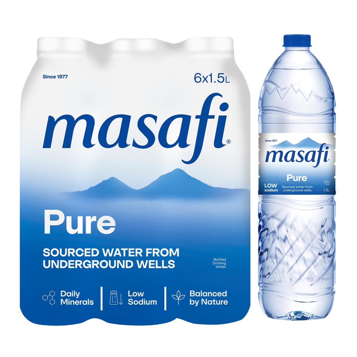 Masafi Pure Drinking Water 6 x 1.5 Litres