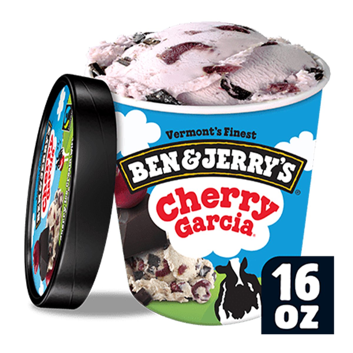 Ben & Jerry's Cherry Garcia & Fudge Flakes Ice Cream 473 ml